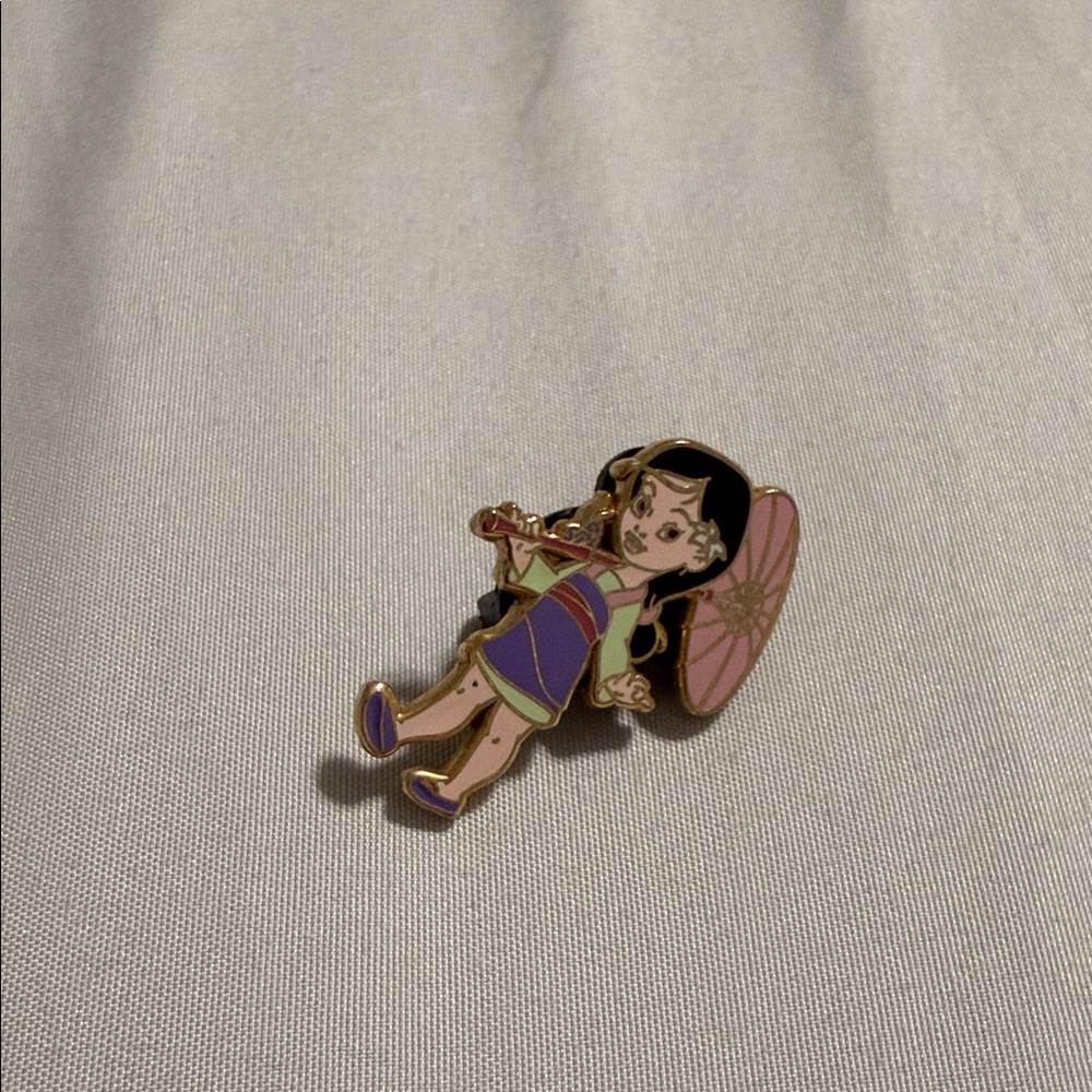 Young Mulan Disney Character Enamel Pin